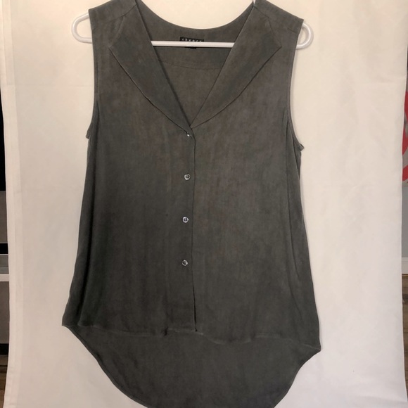 Theory Women’s Gray Vest Blouse Small - Picture 1 of 5